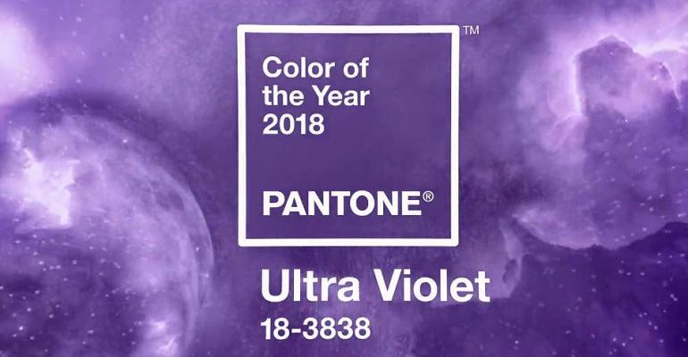 Color of the year 2018 - Pantone 18-3838 - Ultra Violet cred: Pantone.com